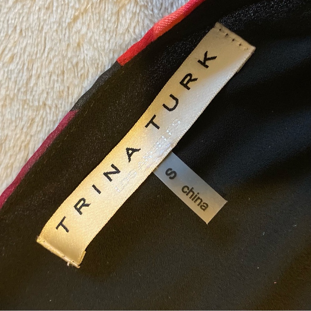 Trina Turk Greyhound Multicolor Polka Dot Blouse w/Full Sleeves and Keyhole Neck - Picture 4 of 12
